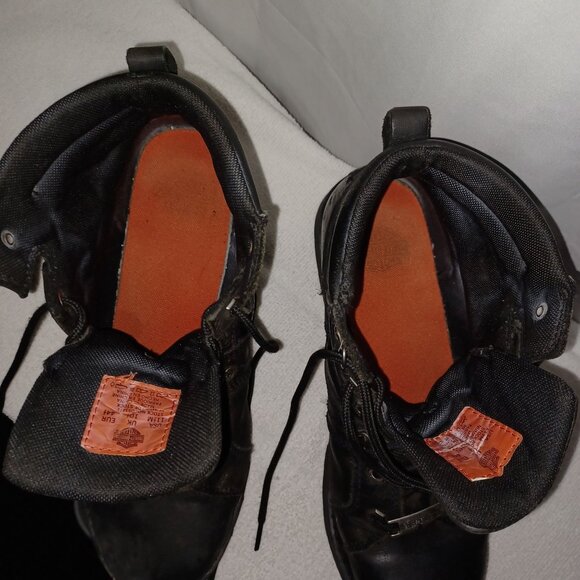 Harley-Davidson Mens Black Leather Ruskin Lace-Up Motorcycle Boots Size 11.5 M - Picture 12 of 15